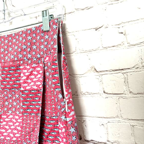 Vineyard Vines Wms 2 Nautical Themed Patchwork Faux Wrap Mini Skirt Preppy - Picture 6 of 8